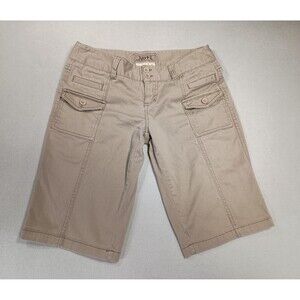 Nori Shorts Women's Size 1 Tan Bermuda Preppy Beach Stretch Coastal Dockside